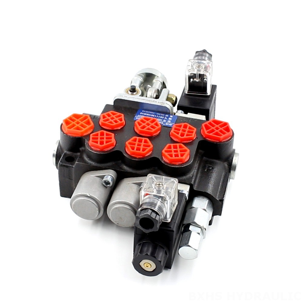 Hydraulic Directional Control Valve - P40 Series: Monoblock, 3 Spool, Solenoid & Joystick image